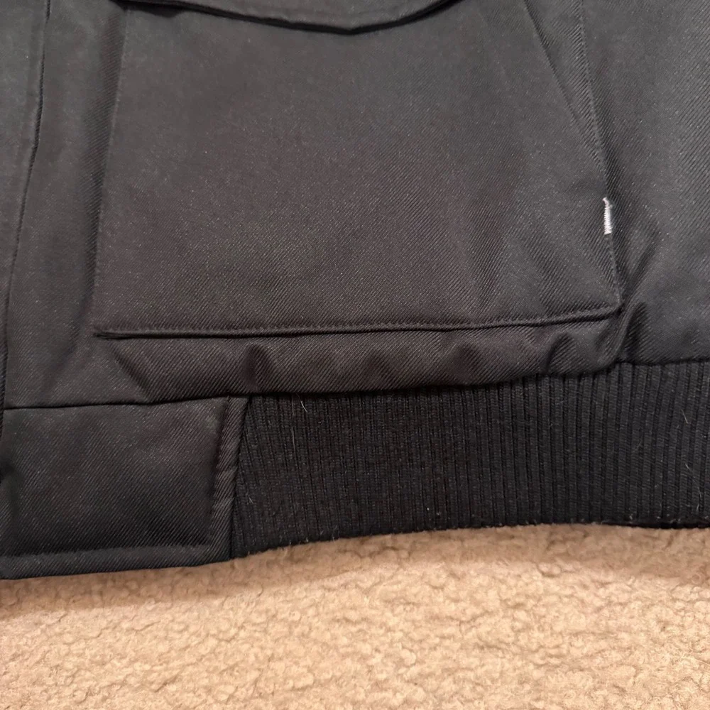 Awaknd Land Mens Heavyweight Parka Black Faux Fur Hood Tech Winter‎ Coat Sz XL